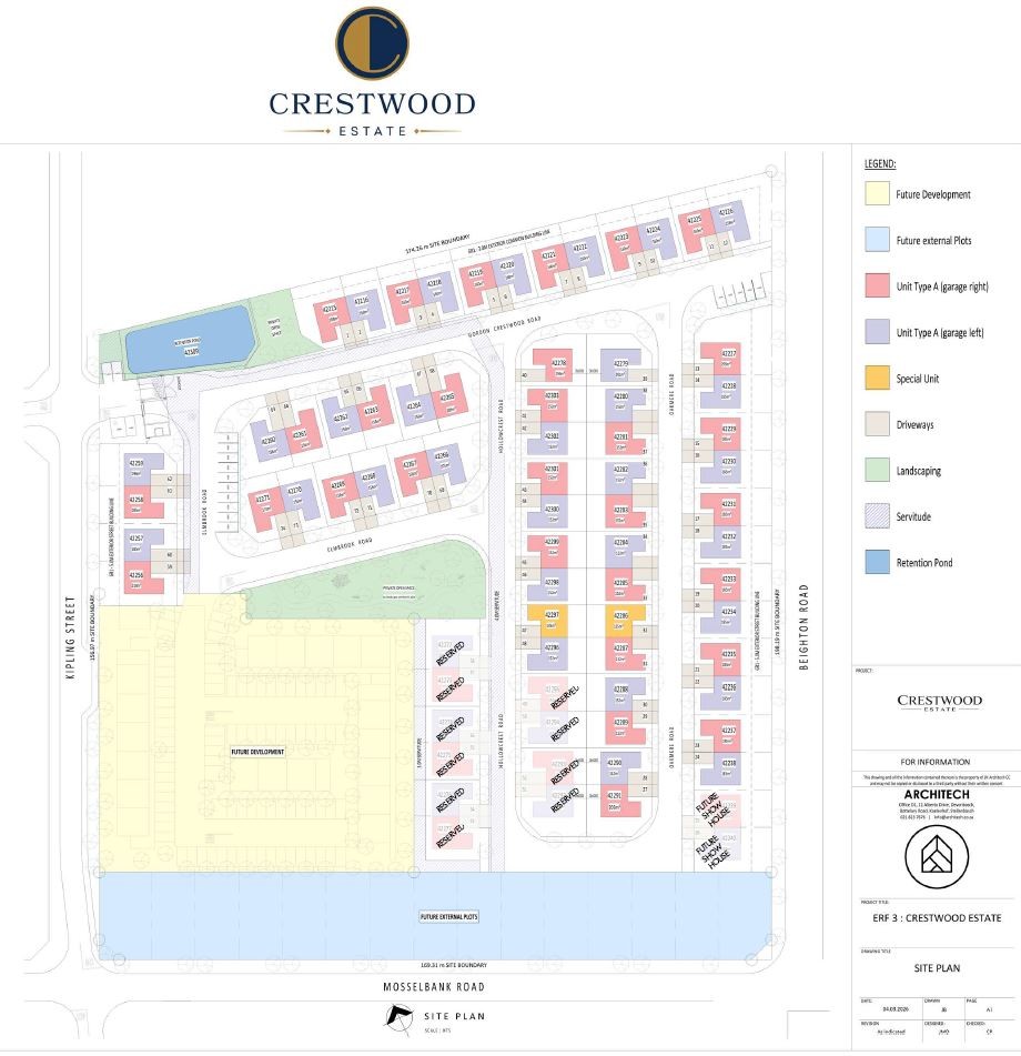 Site layout for Crestwood Estate