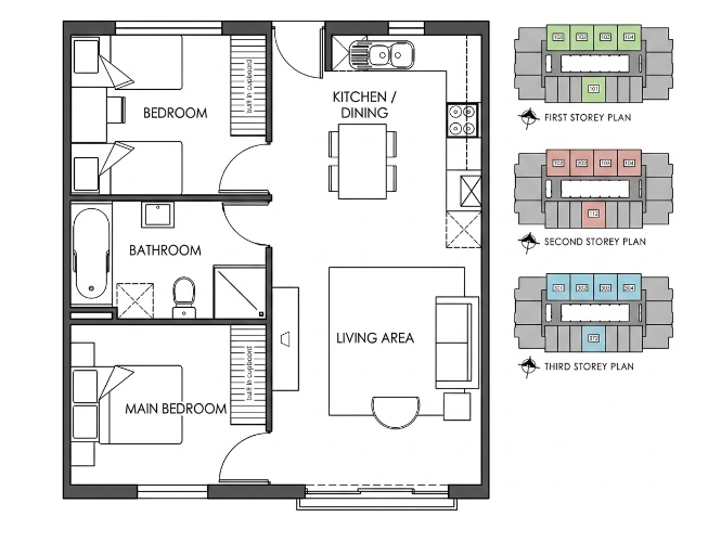 Unit A - 58 sqm